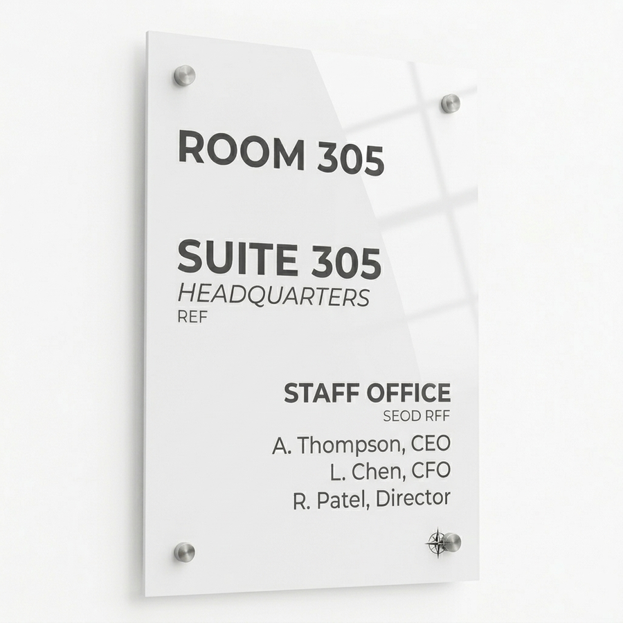 Colorful Acrylic Door Signs - Custom Phone Wallets Now