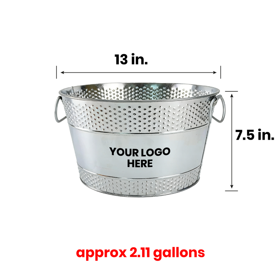 Galvanized Beverage & Ice Buckets - Custom Phone Wallets Now