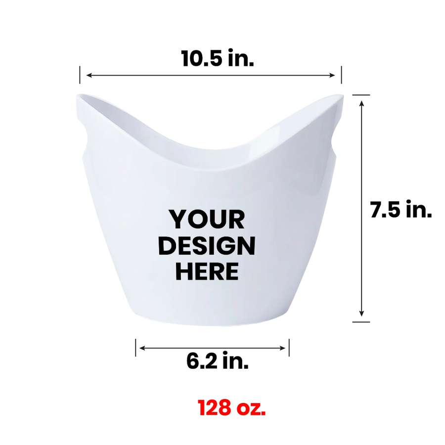 Curved Dual-Handle Drink Buckets - Custom Phone Wallets Now