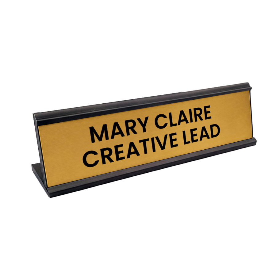 Metal Desktop Name Badges - Custom Phone Wallets Now