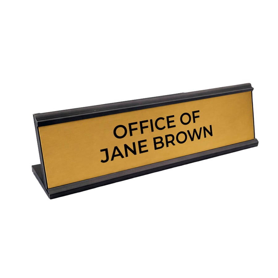 Metal Desktop Name Badges - Custom Phone Wallets Now