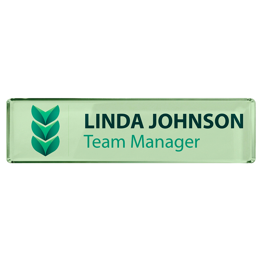 Acrylic Desktop Name Badges - Custom Phone Wallets Now
