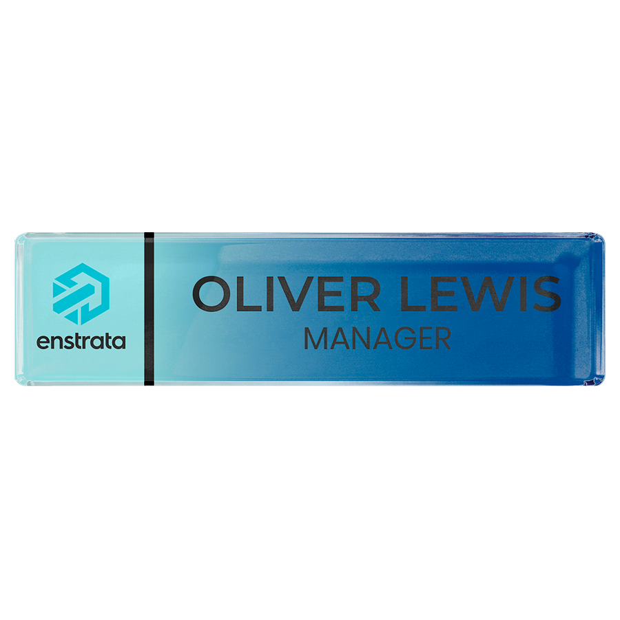 Acrylic Desktop Name Badges - Custom Phone Wallets Now