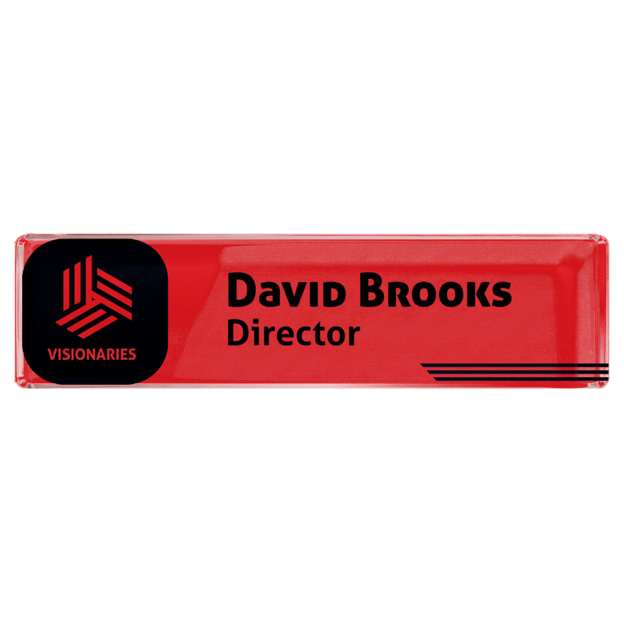Acrylic Desktop Name Badges - Custom Phone Wallets Now