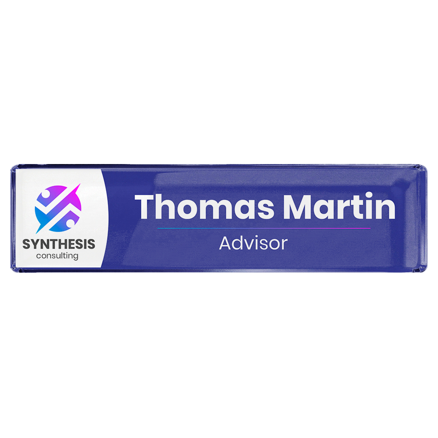 Acrylic Desktop Name Badges - Custom Phone Wallets Now