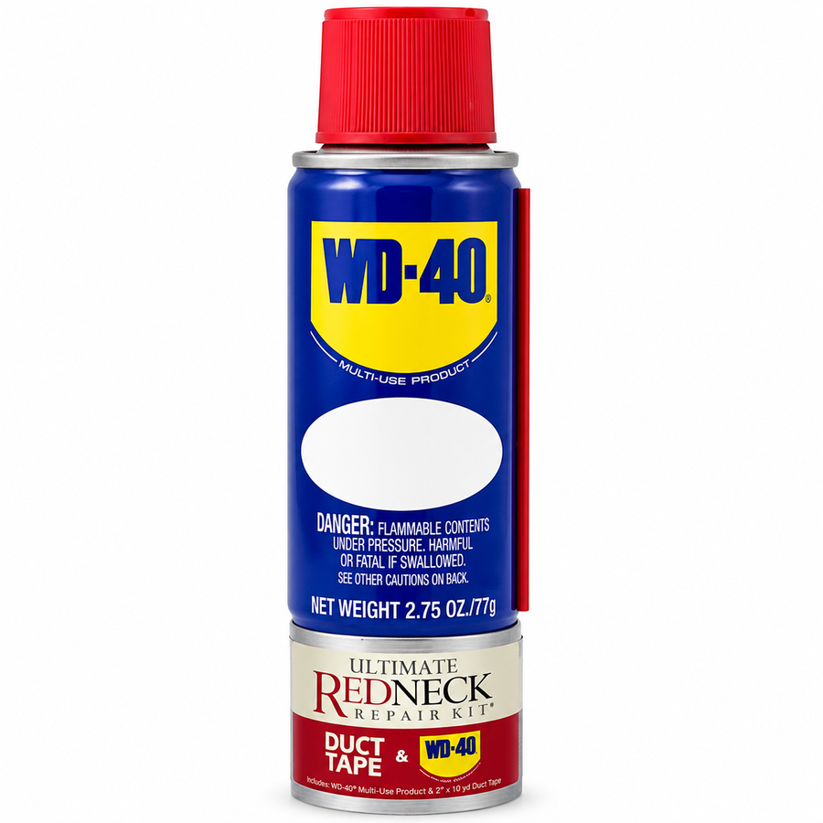 Ultimate Redneck Repair Kits, WD-40 2.75 oz Handy Cans and 6 yards of Duct Tapes - Custom Phone Wallets Now
