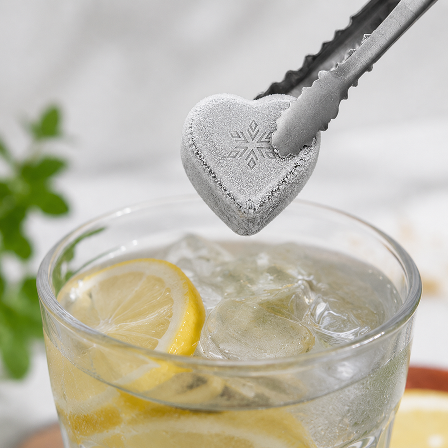 Heart-Shaped Stainless Steel Ice Cubes - Custom Phone Wallets Now