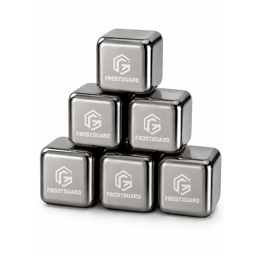 Silver Stainless Steel Ice Cubes - Custom Phone Wallets Now