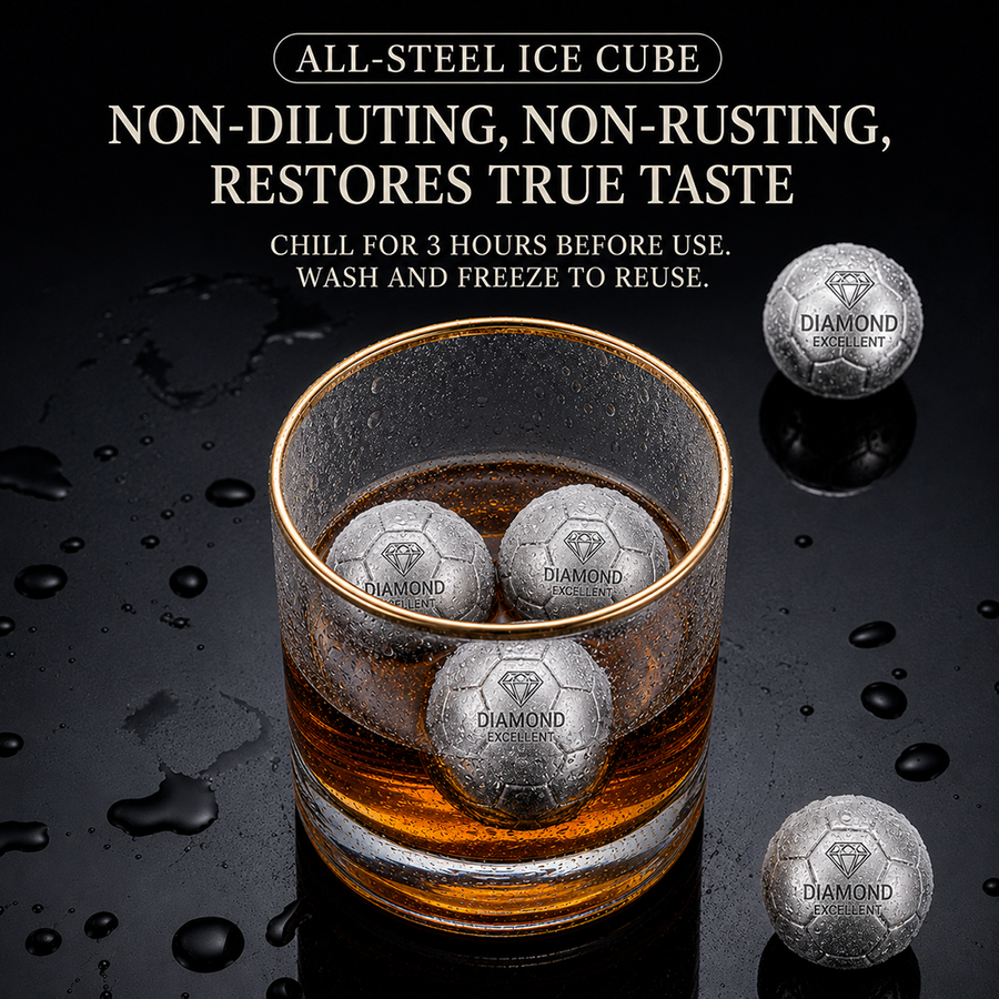 Soccer Ball Stainless Steel Ice Cubes - Custom Phone Wallets Now