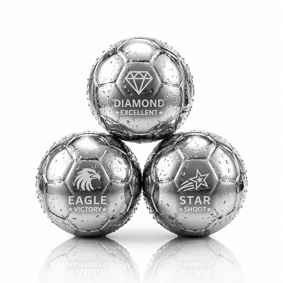 Soccer Ball Stainless Steel Ice Cubes - Custom Phone Wallets Now