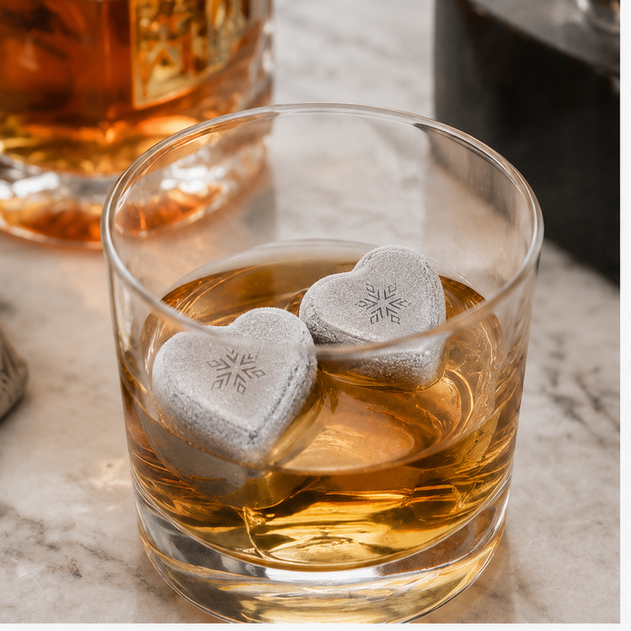 Heart-Shaped Stainless Steel Ice Cubes - Custom Phone Wallets Now