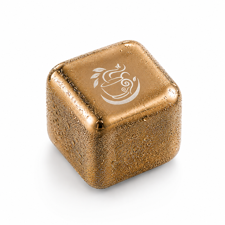 Gold Stainless Steel Ice Cubes - Custom Phone Wallets Now