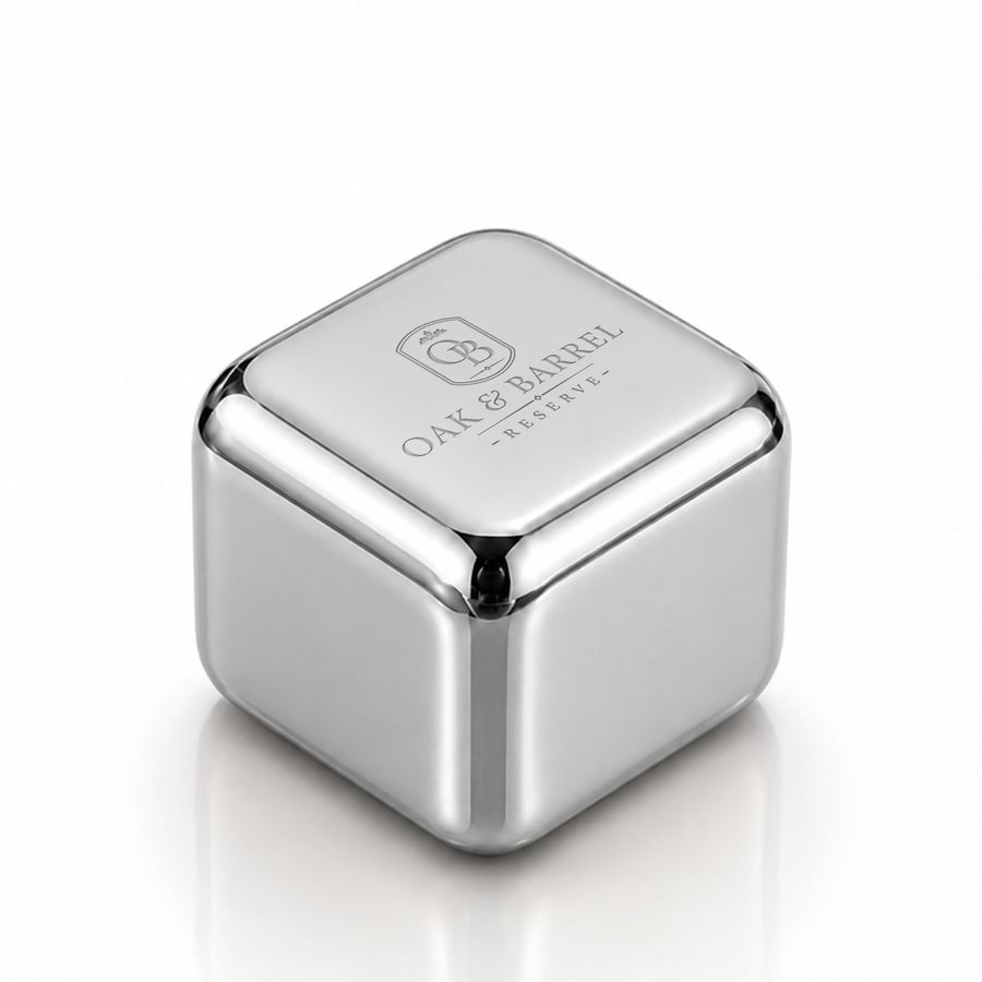 Silver Stainless Steel Ice Cubes - Custom Phone Wallets Now