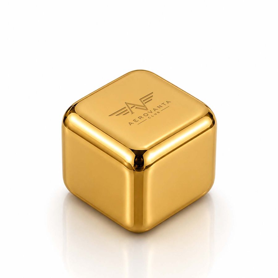 Gold Stainless Steel Ice Cubes - Custom Phone Wallets Now