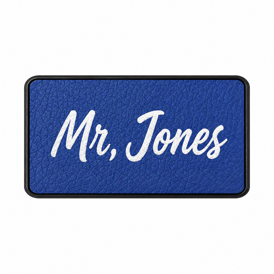 Leather Name Badges - Custom Phone Wallets Now