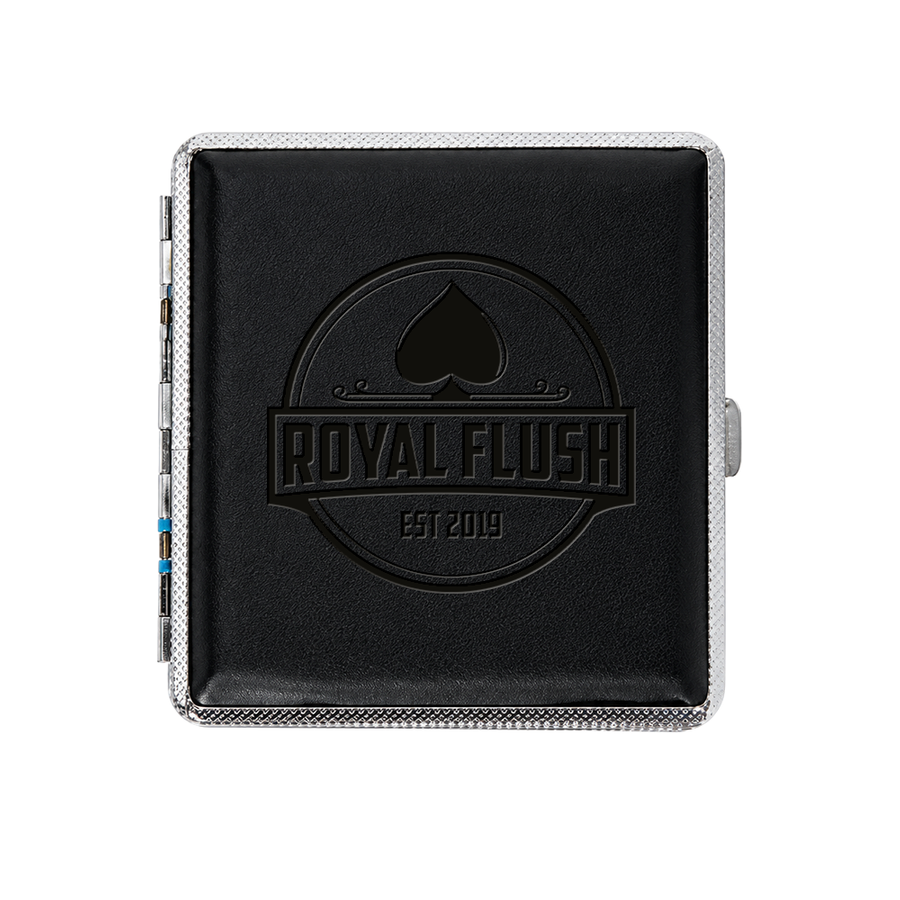 Leather Grain Metal Cigarette Cases - Custom Phone Wallets Now