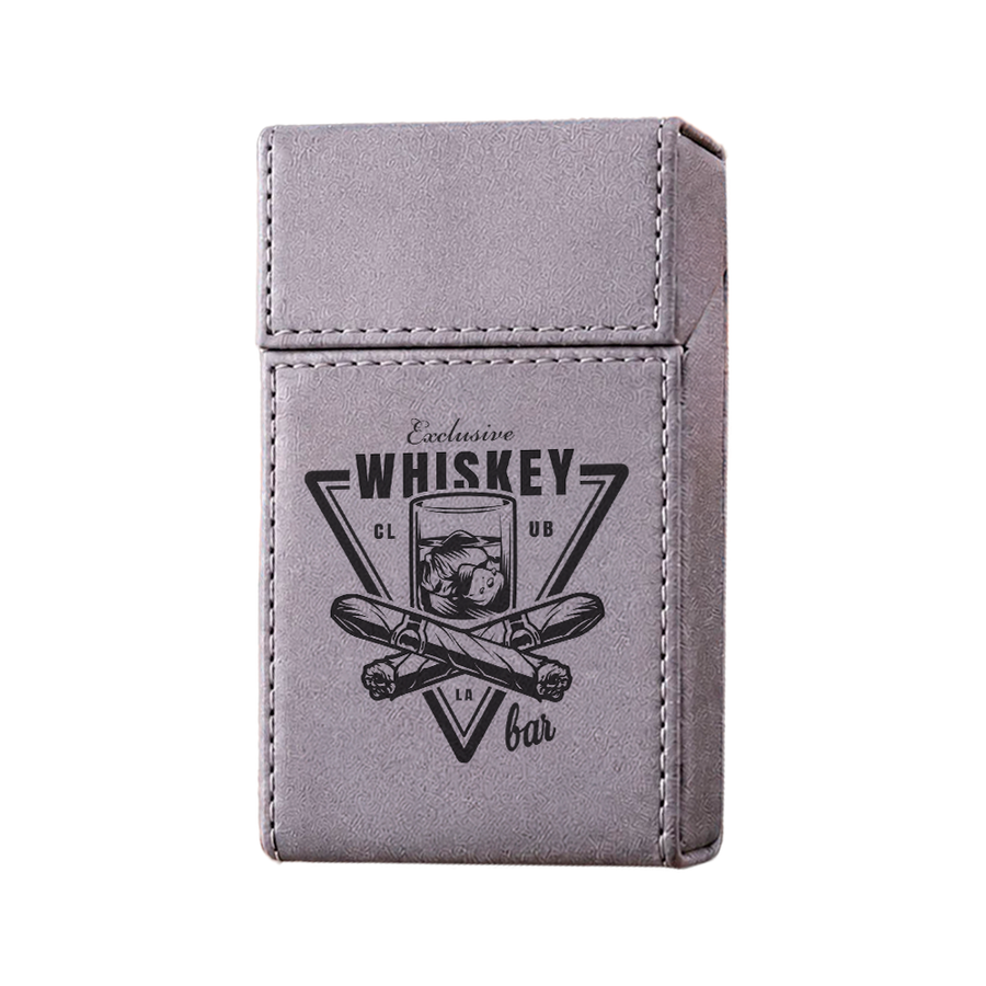 Flip Top PU Leather Full Bag Cigarette Cases - Custom Phone Wallets Now