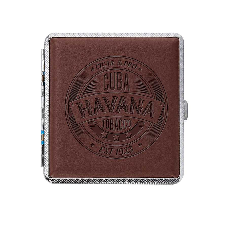Leather Grain Metal Cigarette Cases - Custom Phone Wallets Now