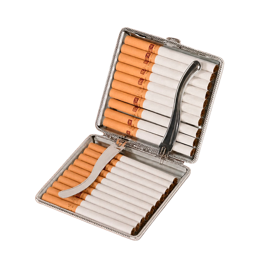 Leather Grain Metal Cigarette Cases - Custom Phone Wallets Now