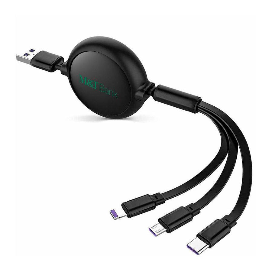 Soft Silicone 3-in-1 Charging Cables - Custom Phone Wallets Now