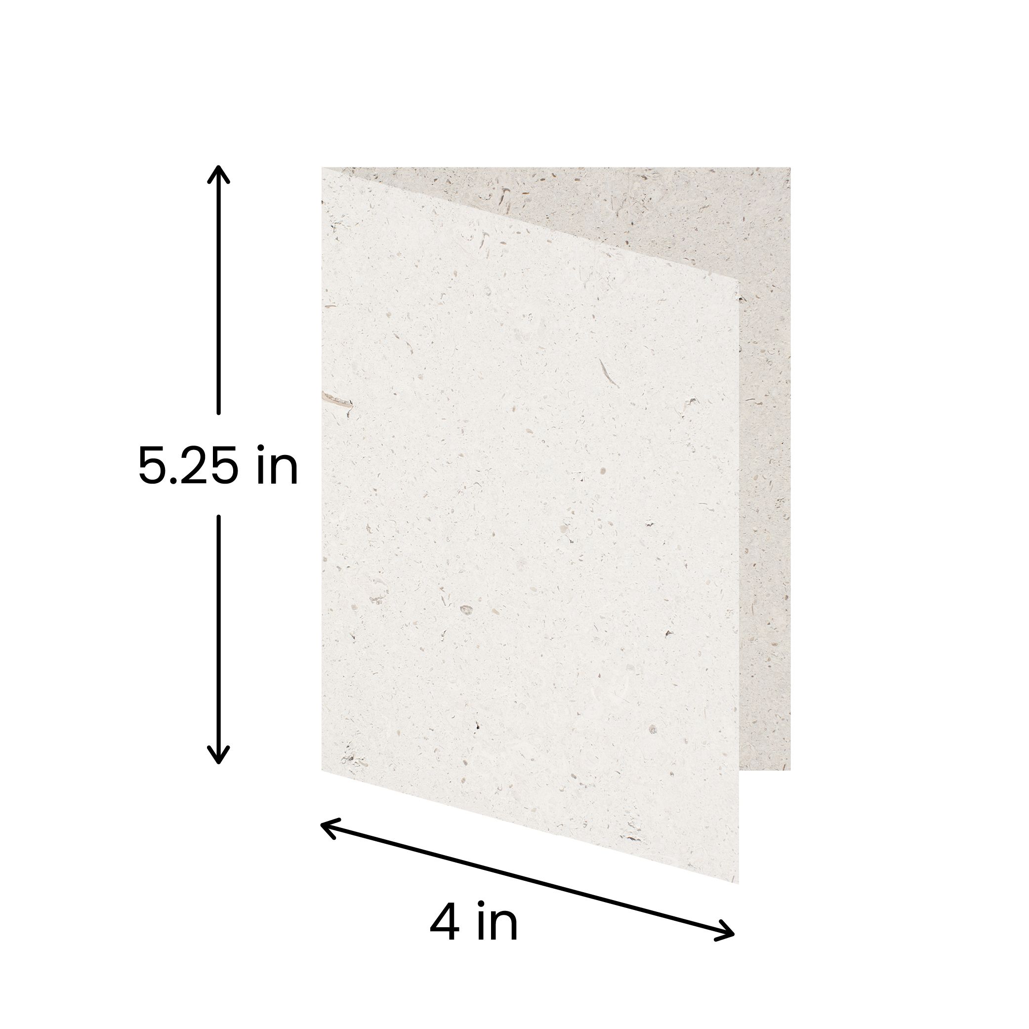 4 in. x 5.25 in. (folded)